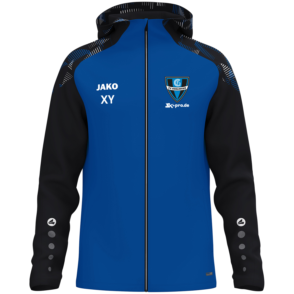 JAKO Kapuzenjacke Sonic inkl.Wappen und Vereinsname (Initialen optional)