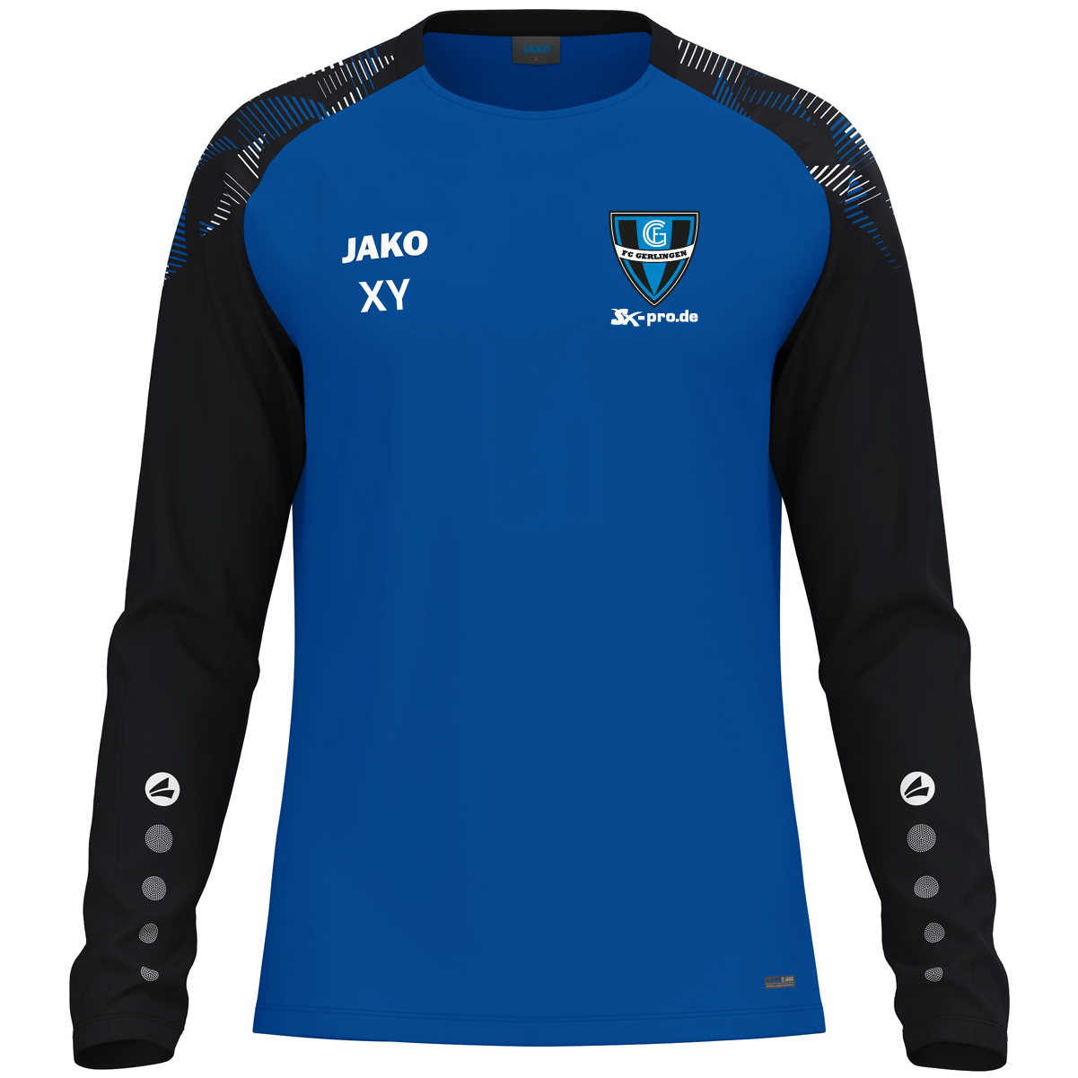 JAKO Longsleeve Sonic inkl.Wappen und Vereinsname (Initialen optional)