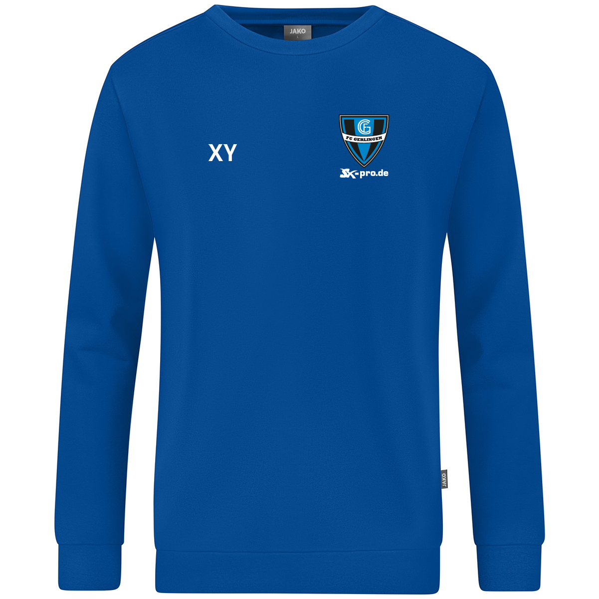 JAKO Sweat Organic inkl.Wappen und Vereinsname (Initialen optional)