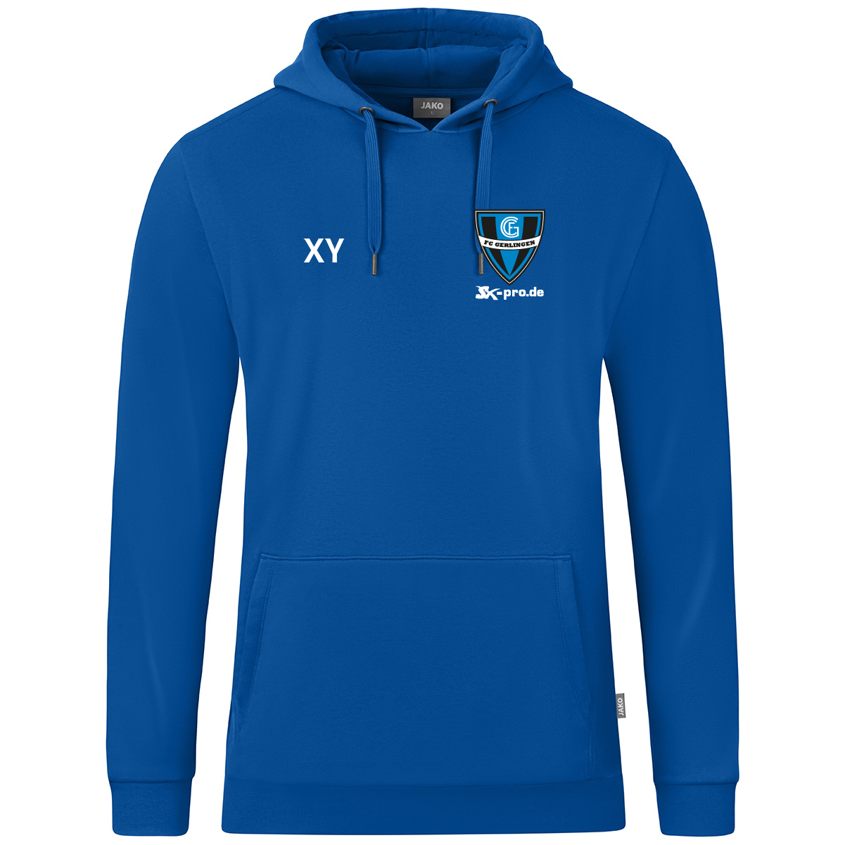 JAKO Kapuzensweat Organic  inkl.Wappen und Vereinsname (Initialen optional)